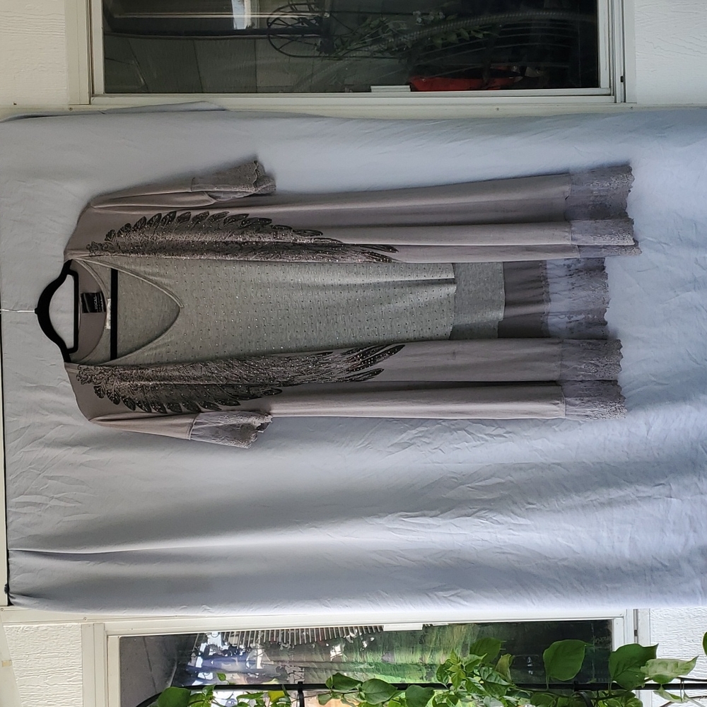 Blingy angel wing top set xl
